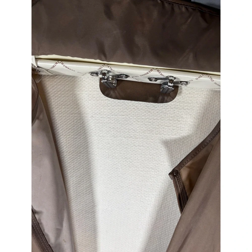 Vintage Members Only 3 Piece Luggage Set Brown Tweed Suitcase Garment Carry On